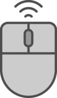 Wireless Mouse Line Filled Greyscale Icon Design vector