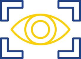 Vision Line Two Colour Icon Design vector
