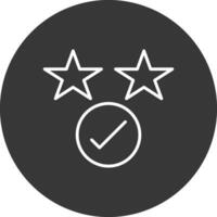 Rating Line Inverted Icon Design vector