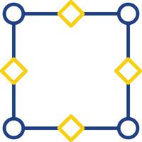 Nodes Line Two Colour Icon Design vector