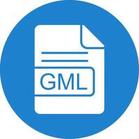 GML File Format Multi Color Circle Icon vector
