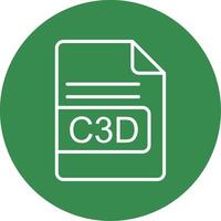 c3d archivo formato multi color circulo icono vector