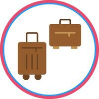 Bags Flat Circle Icon vector