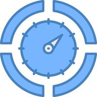 Dial Line Filled Blue Icon vector