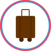 Luggage Flat Circle Icon vector