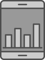 Trends Line Filled Greyscale Icon Design vector