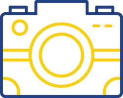 Camera Line Two Colour Icon Design vector