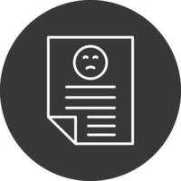 Bad Review Line Inverted Icon Design vector