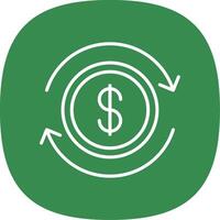 Business Continuity Line Curve Icon Design vector