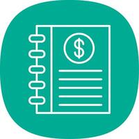 Business Diary Line Curve Icon Design vector