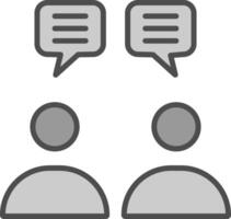 Communication Line Filled Greyscale Icon Design vector