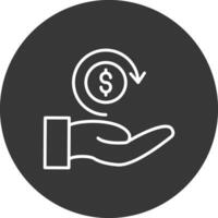 Return Of Investment Line Inverted Icon Design vector