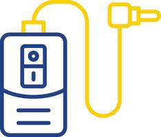 Timer Line Two Colour Icon Design vector