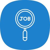 Job Search Line Curve Icon Design vector