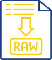 Raw Line Two Colour Icon Design vector