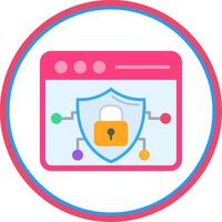 Browser Flat Circle Icon vector