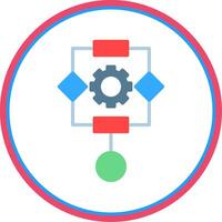 Algorithm Flat Circle Icon vector