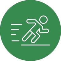 Jogging Multi Color Circle Icon vector