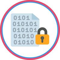 Documents Flat Circle Icon vector