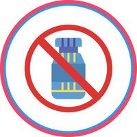 Prohibited Sign Flat Circle Icon vector