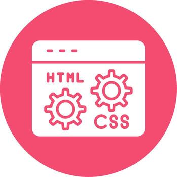 web desarrollo multi color circulo icono vector