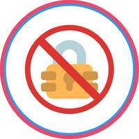 Prohibited Sign Flat Circle Icon vector