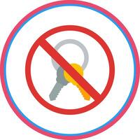 prohibido firmar plano circulo icono vector