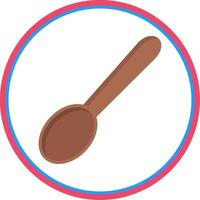 Spoon Flat Circle Icon vector