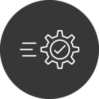 Gears Line Inverted Icon Design vector