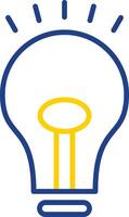 Bulb Line Two Colour Icon Design vector
