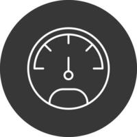 Speedo Meter Line Inverted Icon Design vector
