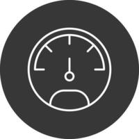 Speedo Meter Line Inverted Icon Design vector