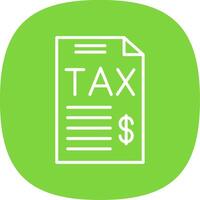 Tax Line Curve Icon Design vector