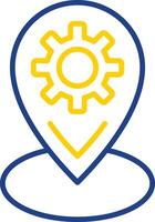 Location Line Two Colour Icon Design vector