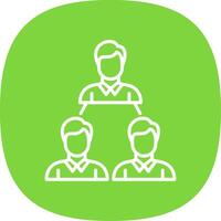 Workforce Management Line Curve Icon Design vector