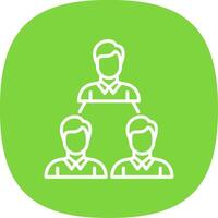 Workforce Management Line Curve Icon Design vector