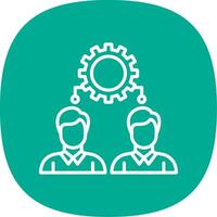 Workforce Line Curve Icon Design vector