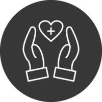Health Care Line Inverted Icon Design vector