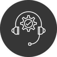 Technical Support Line Inverted Icon Design vector