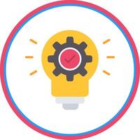 idea plano circulo icono vector