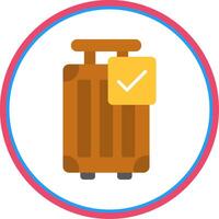 Luggage Flat Circle Icon vector