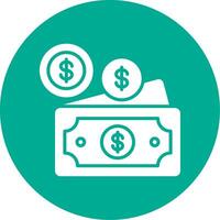 Dollar Multi Color Circle Icon vector