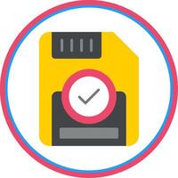 Disk Flat Circle Icon vector