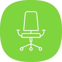 Office Chair Line Curve Icon Design vector