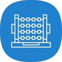 Abacus Line Curve Icon Design vector