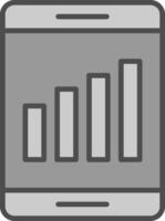 Low Signal Line Filled Greyscale Icon Design vector