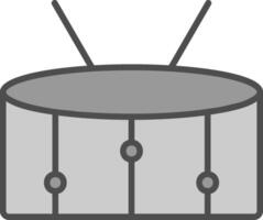 Snare Line Filled Greyscale Icon Design vector