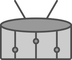 Snare Line Filled Greyscale Icon Design vector