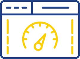 Speed Test Line Two Colour Icon Design vector