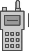 Walkie Talkie Line Filled Greyscale Icon Design vector